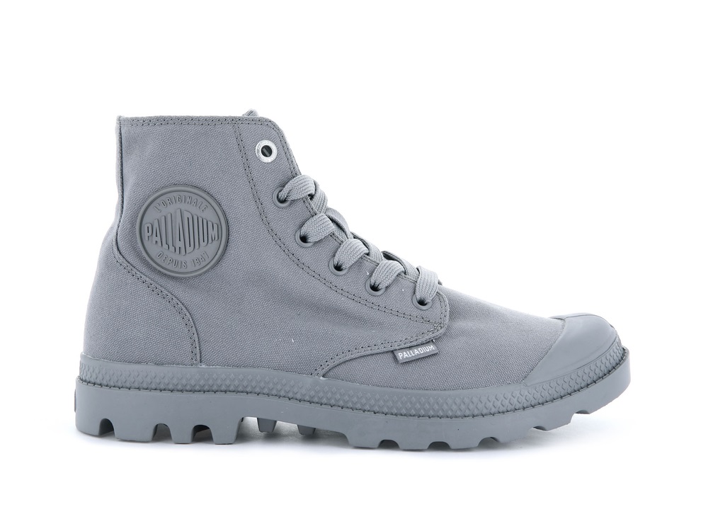 Zapatos Altas Palladium MONO CHROME Hombre Gris | Costa Rica-19620